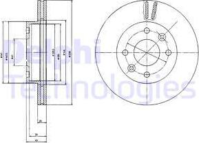 Delphi BG2371 - Гальмівний диск autozip.com.ua