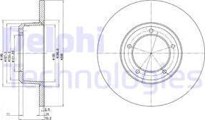 Delphi BG2297 - Гальмівний диск autozip.com.ua