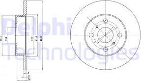 Delphi BG2256 - Гальмівний диск autozip.com.ua