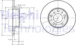 Delphi BG2257 - Гальмівний диск autozip.com.ua