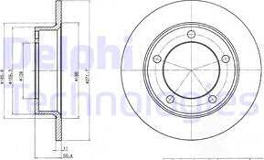 Delphi BG2208 - Гальмівний диск autozip.com.ua