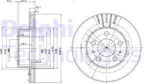 Delphi BG2207 - Гальмівний диск autozip.com.ua