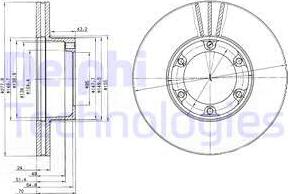 Delphi BG2286 - Гальмівний диск autozip.com.ua