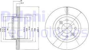 Delphi BG2283 - Гальмівний диск autozip.com.ua