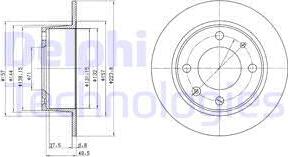 Delphi BG2220 - Гальмівний диск autozip.com.ua