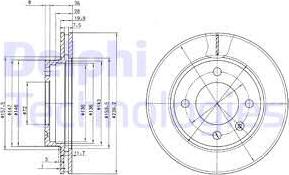 Delphi BG2273 - Гальмівний диск autozip.com.ua