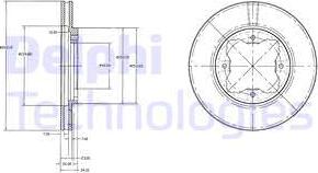 Delphi BG2798 - Гальмівний диск autozip.com.ua