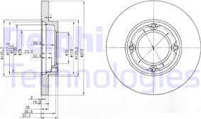 Delphi BG2797 - Гальмівний диск autozip.com.ua