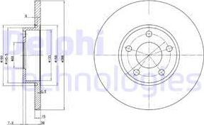 Delphi BG2749 - Гальмівний диск autozip.com.ua