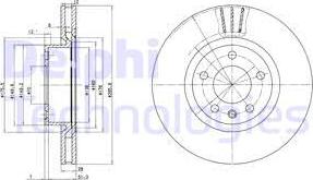 Delphi BG2742 - Гальмівний диск autozip.com.ua