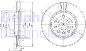 Delphi BG2750 - Гальмівний диск autozip.com.ua