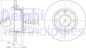 Delphi BG2752 - Гальмівний диск autozip.com.ua