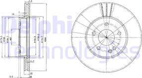 Delphi BG2768 - Гальмівний диск autozip.com.ua