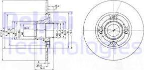 Delphi BG2702 - Гальмівний диск autozip.com.ua