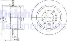 Delphi BG2718 - Гальмівний диск autozip.com.ua