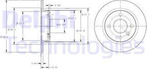 Delphi BG2732 - Гальмівний диск autozip.com.ua