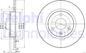 Delphi BG2724 - Гальмівний диск autozip.com.ua