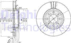 Delphi BG2720 - Гальмівний диск autozip.com.ua