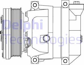 Delphi CS10095 - Компресор, кондиціонер autozip.com.ua