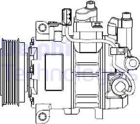 Delphi CS20474 - Компресор, кондиціонер autozip.com.ua