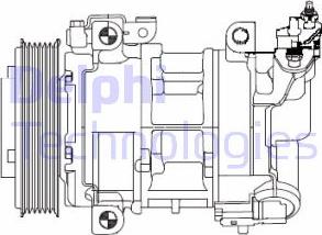 Delphi CS20325 - Компресор, кондиціонер autozip.com.ua