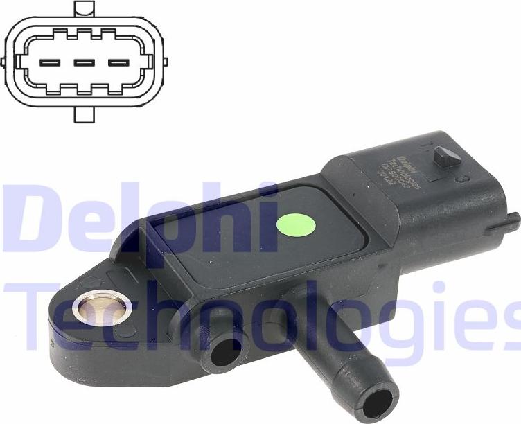 Delphi DPS00048-12B1 - Датчик, тиск вихлопних газів autozip.com.ua