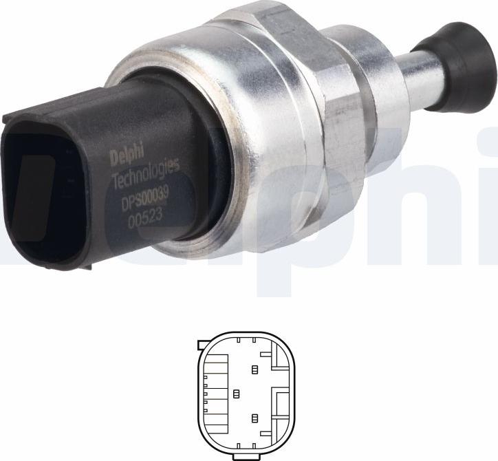 Delphi DPS00039-12B1 - Датчик, тиск вихлопних газів autozip.com.ua