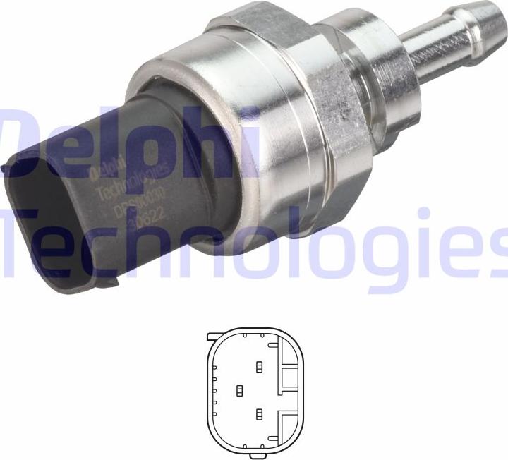 Delphi DPS00030-12B1 - Датчик, тиск вихлопних газів autozip.com.ua