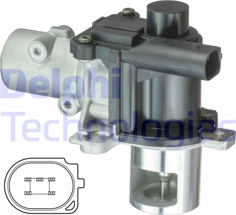 Delphi EG10425-12B1 - Клапан повернення ОГ autozip.com.ua