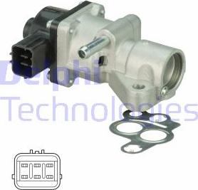 Delphi EG10526-12B1 - Клапан повернення ОГ autozip.com.ua