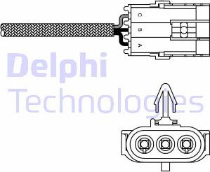 Delphi ES10995-12B1 - Лямбда-зонд, датчик кисню autozip.com.ua