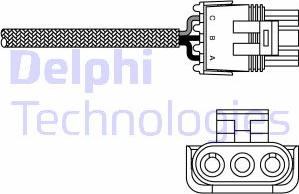 Delphi ES10969-12B1 - Лямбда-зонд, датчик кисню autozip.com.ua