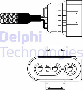 Delphi ES10987-12B1 - Лямбда-зонд, датчик кисню autozip.com.ua