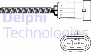Delphi ES10971-12B1 - Лямбда-зонд, датчик кисню autozip.com.ua