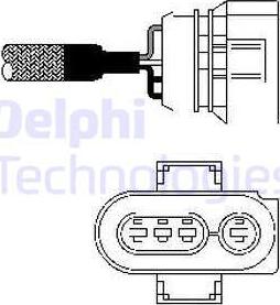 Delphi ES10403-12B1 - Лямбда-зонд, датчик кисню autozip.com.ua