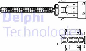 Delphi ES10818-12B1 - Лямбда-зонд, датчик кисню autozip.com.ua