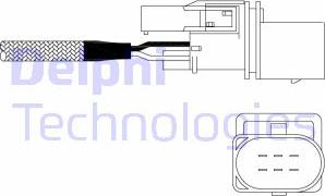 Delphi ES11026-12B1 - Лямбда-зонд, датчик кисню autozip.com.ua