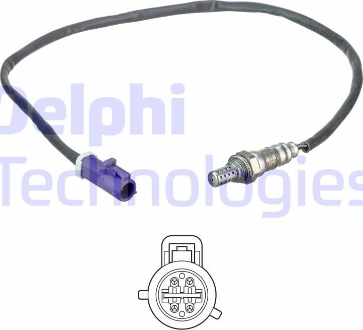 Delphi ES20508-12B1 - Лямбда-зонд, датчик кисню autozip.com.ua