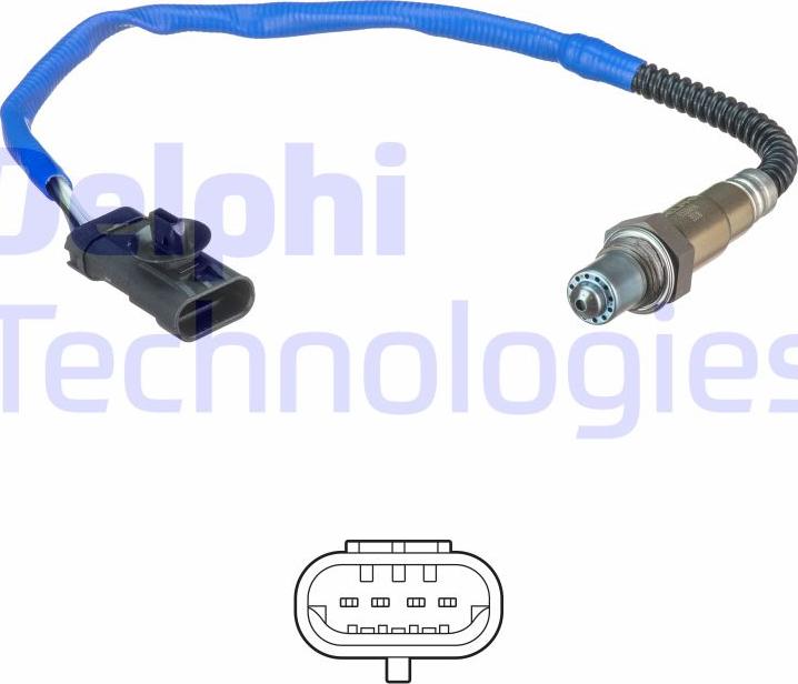 Delphi ES20656-12B1 - Лямбда-зонд, датчик кисню autozip.com.ua