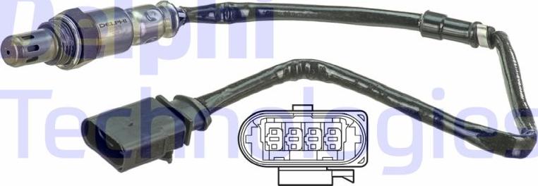 Delphi ES20678-12B1 - Лямбда-зонд, датчик кисню autozip.com.ua