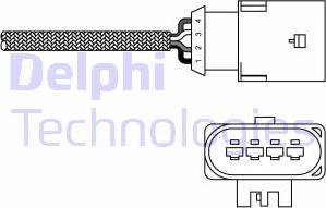 Delphi ES20303-12B1 - Лямбда-зонд, датчик кисню autozip.com.ua