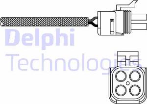 Delphi ES20273-12B1 - Лямбда-зонд, датчик кисню autozip.com.ua