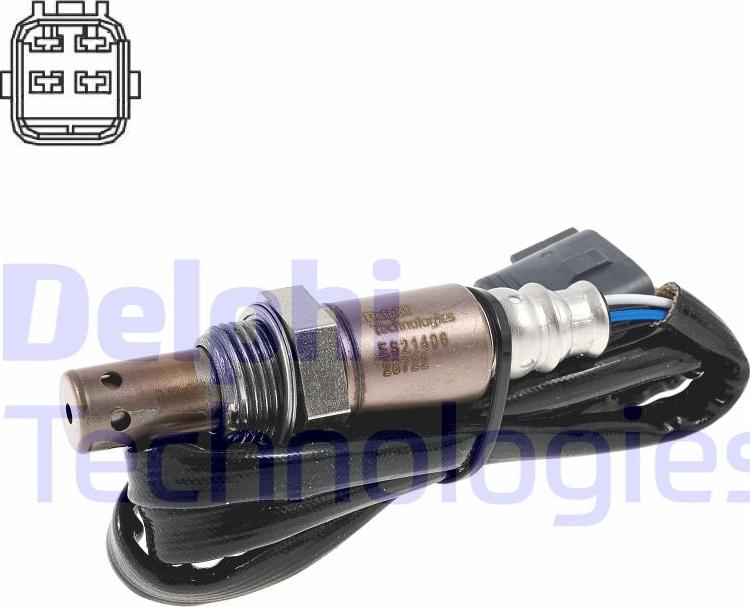 Delphi ES21406-12B1 - Лямбда-зонд, датчик кисню autozip.com.ua