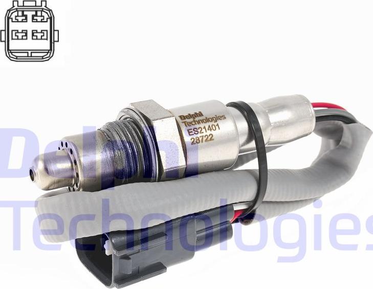 Delphi ES21401-12B1 - Лямбда-зонд, датчик кисню autozip.com.ua