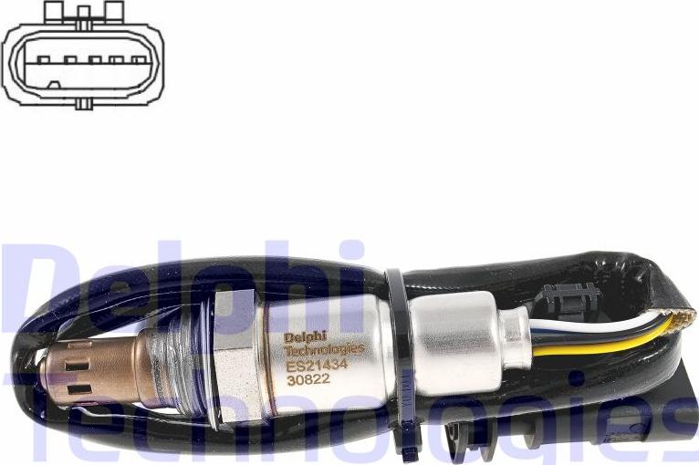 Delphi ES21434-12B1 - Лямбда-зонд, датчик кисню autozip.com.ua