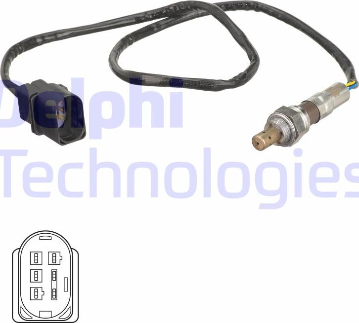 Delphi ES21099-12B1 - Лямбда-зонд, датчик кисню autozip.com.ua