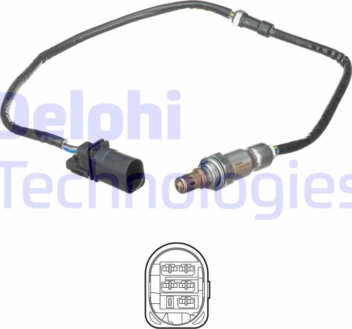 Delphi ES21091-12B1 - Лямбда-зонд, датчик кисню autozip.com.ua