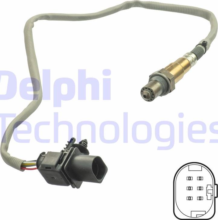 Delphi ES21092-12B1 - Лямбда-зонд, датчик кисню autozip.com.ua