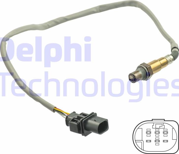 Delphi ES21065-12B1 - Лямбда-зонд, датчик кисню autozip.com.ua