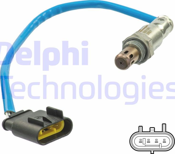 Delphi ES21061-12B1 - Лямбда-зонд, датчик кисню autozip.com.ua